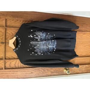 Vintage 80s Morning Sun Sweatshirt Women's Large L Winter Wonderland USA